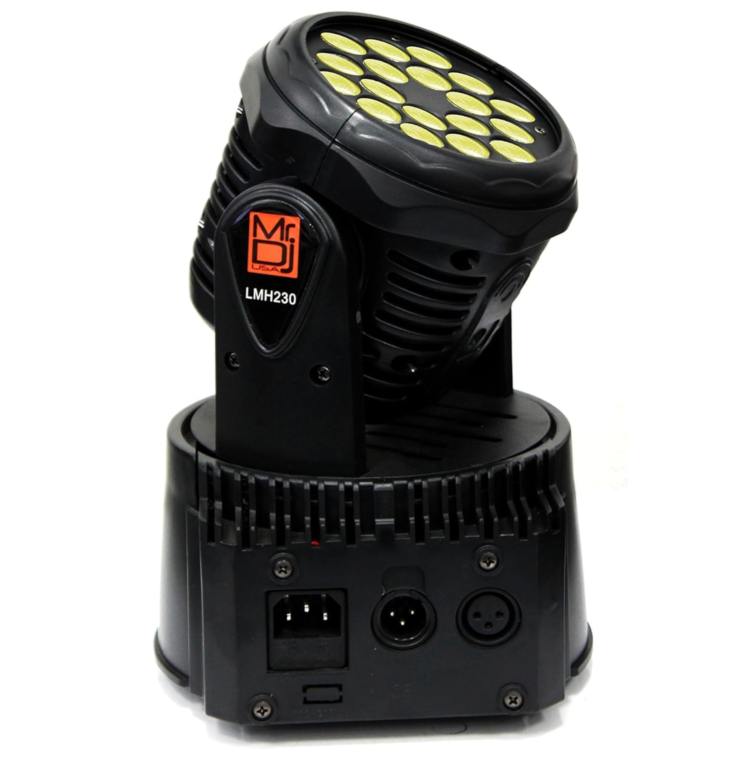 MR DJ USA - 2 Piece Set LMH230 100W RGBW 7-LED Moving Head Wash Light with DMX Control - Professional Stage Lighting for DJ, Party, Concert and Event Performances