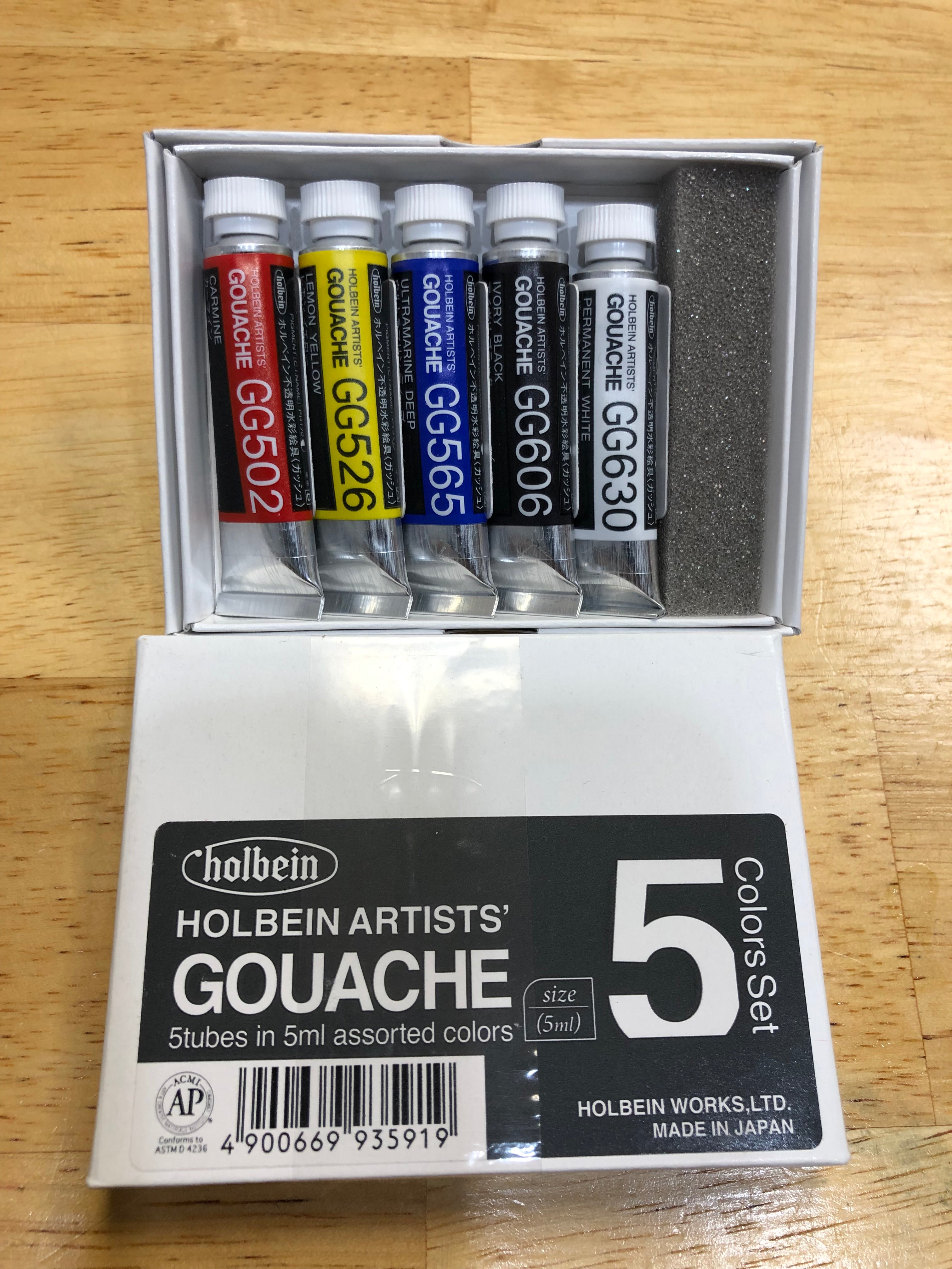 Holbein Artists' Gouache Paint Set - Professional Watercolor Paint for Artists & Illustrators - Perfect for Studio Work, Illustration & Fine Art Painting