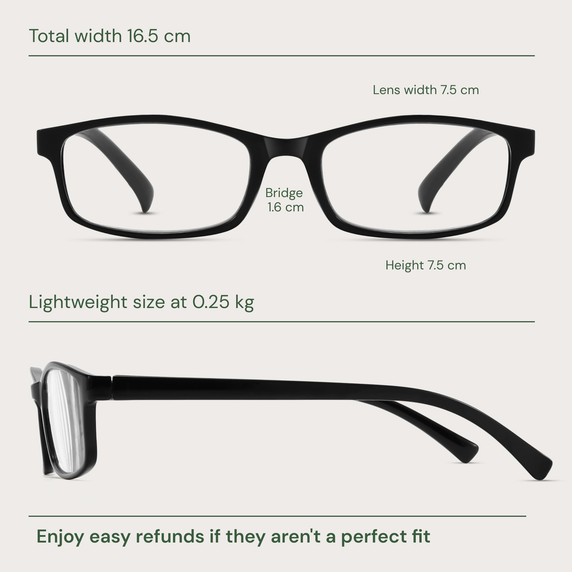 Blue Light Reading Glasses for Men & Women - Computer & Office Use