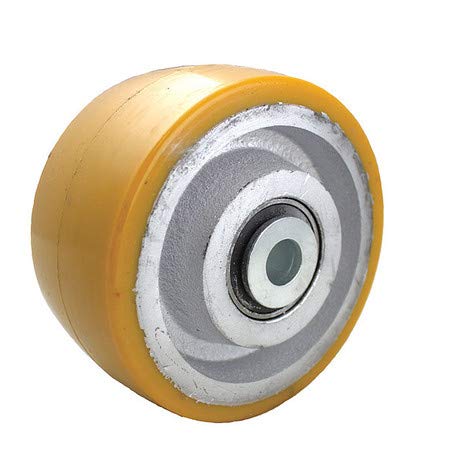 Heavy Duty Caster Wheels 2000 lb Capacity - Industrial Grade Yellow Rubber Wheels for Carts, Furniture, and Equipment - Perfect for Warehouses, Workshops, and Moving Heavy Loads