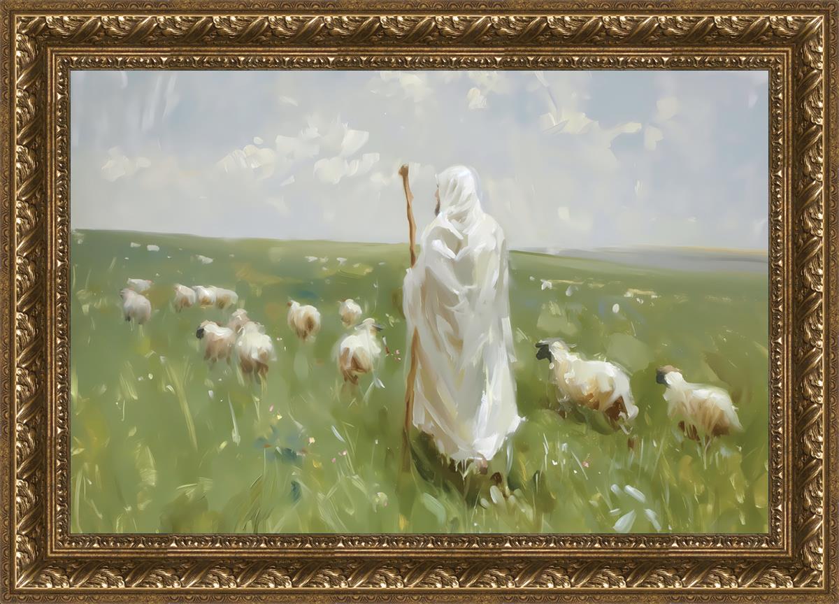 He Leadeth My Soul - Inspirational Christian Wall Art for Home & Office Decor - Perfect for Living Room, Bedroom, Church & Gift Giving