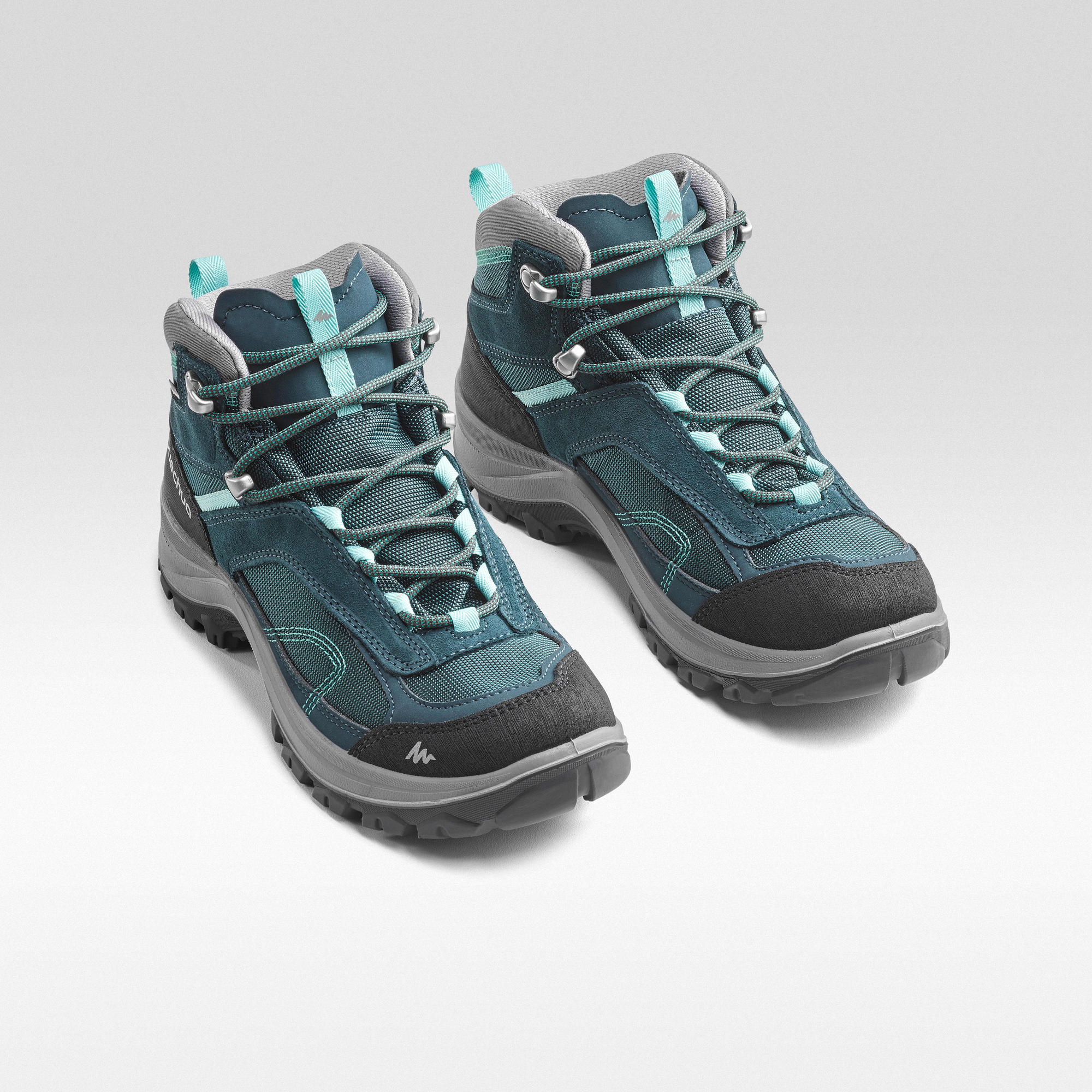 Quechua Women's MH100 Waterproof Mid Hiking Boots - Lightweight Trekking Shoes for Outdoor Adventures, Trail Walking & Camping