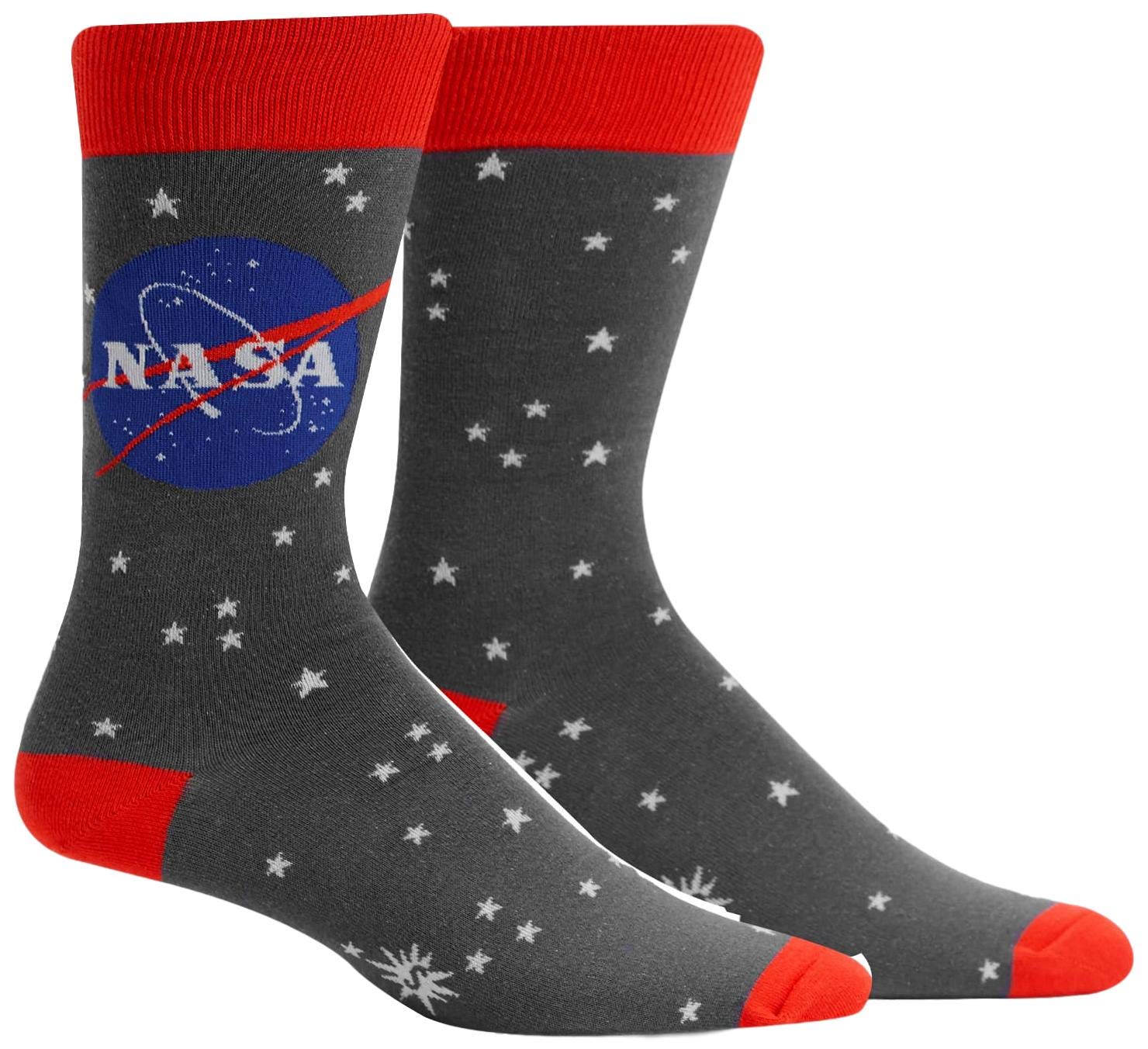 NASA Crew Socks for Men - Comfortable & Durable Astronaut-Themed Socks - Perfect for Space Enthusiasts, Gifts & Everyday Wear