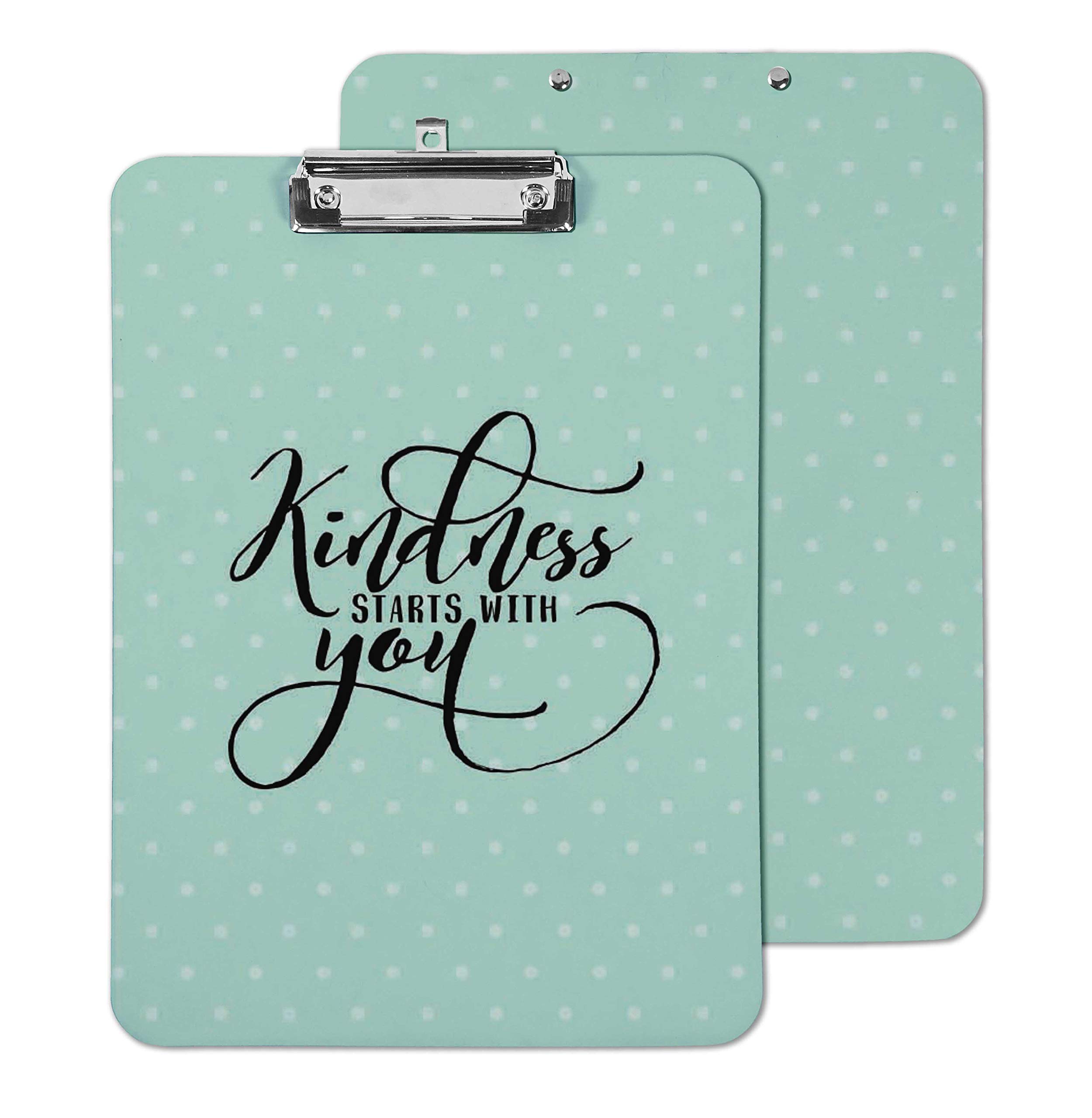Double Sided Dry Erase Clipboard 9x12.5 - Free Marker & Duster for Office & School