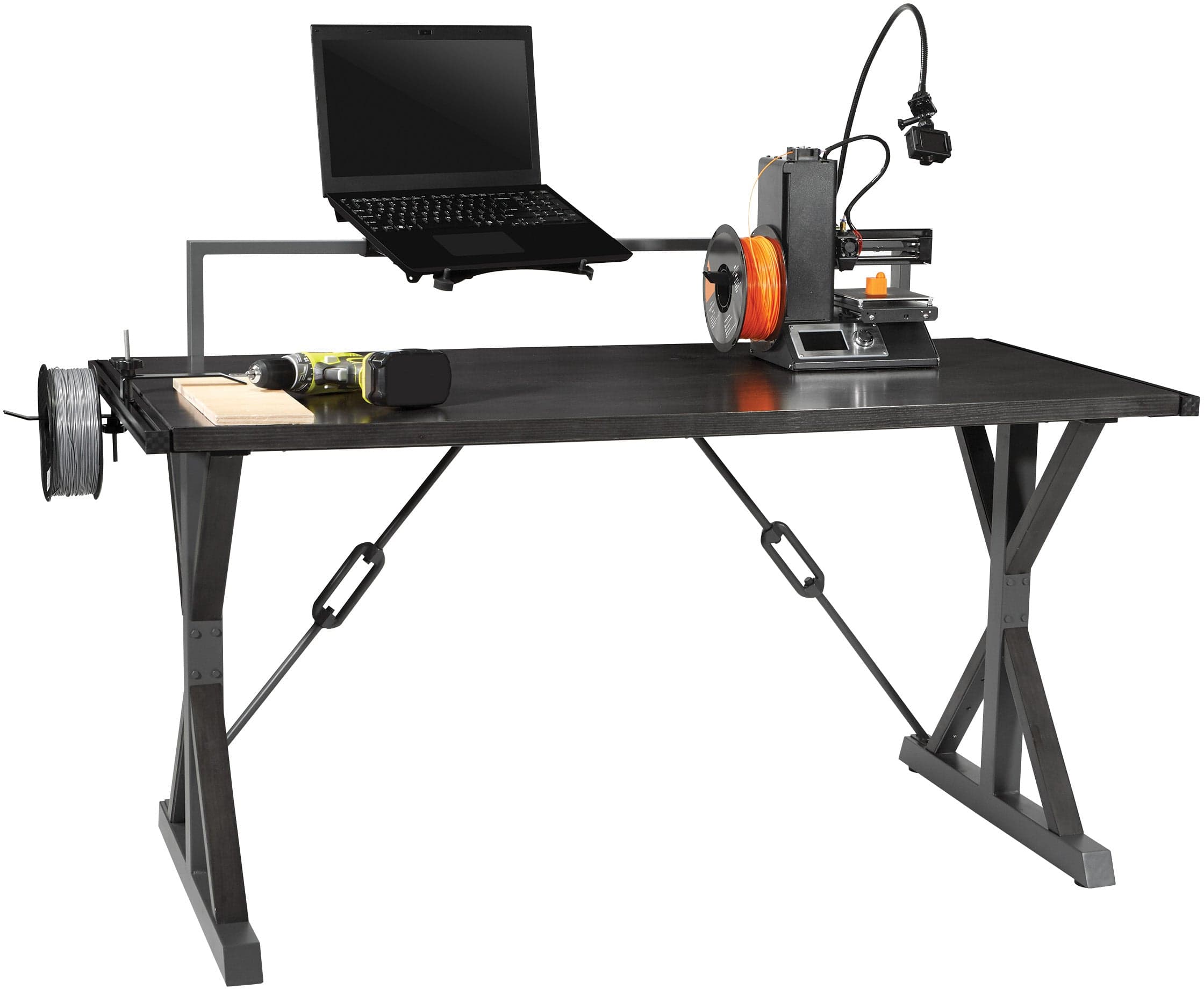 Office Star Creator Instructable Desk [CRE25] - Adjustable Height Workstation for Home & Office, Perfect for Remote Work & Study