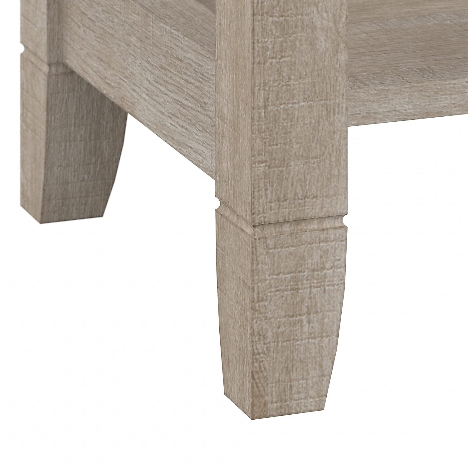 Bush Furniture Key West Small Corner Desk in Washed Gray - Compact Home Office Desk for Small Spaces, Perfect for Bedroom, Dorm or Apartment Workspace