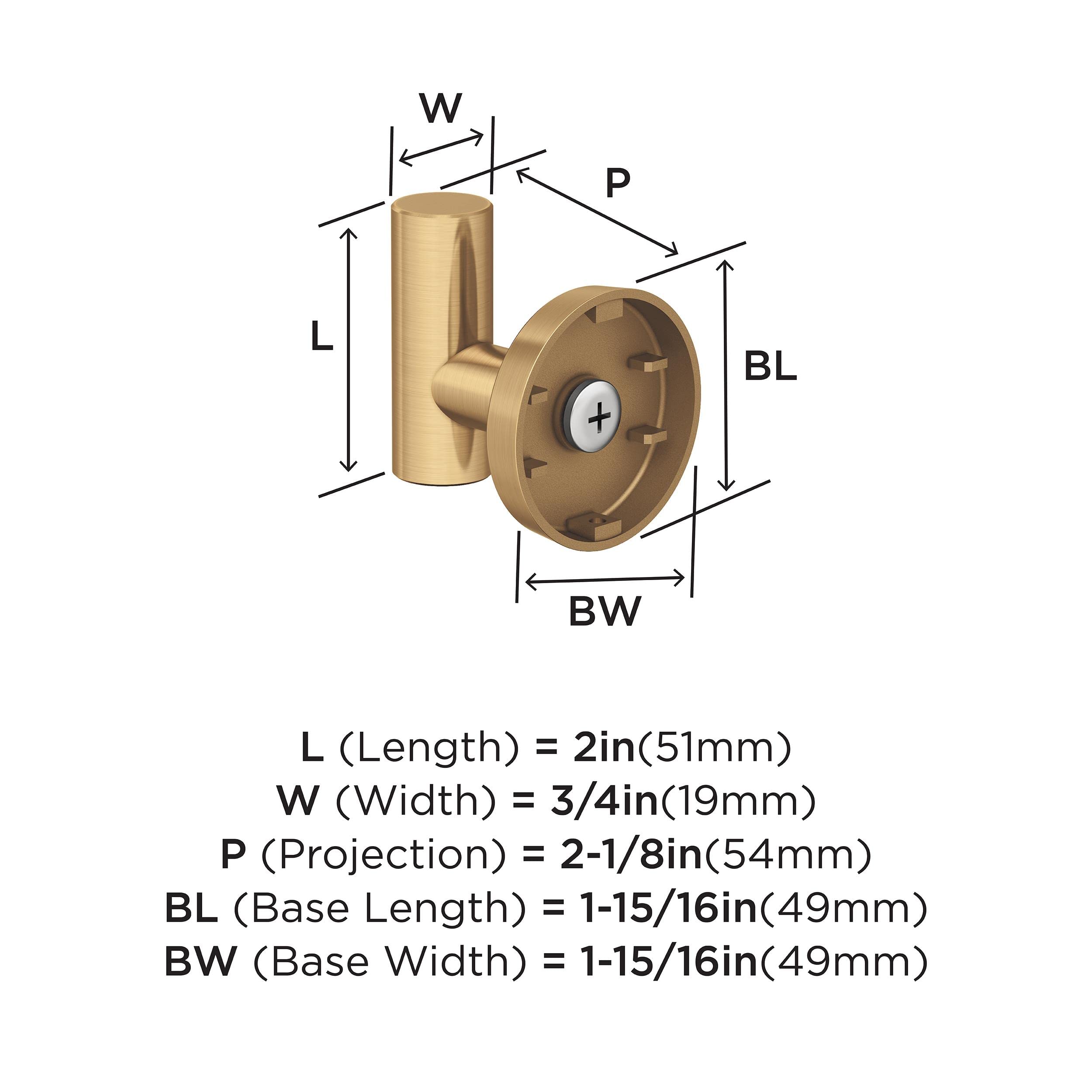 Amerock BH26542CZ Champagne Bronze Single Robe Hook - 2-1/4 Inch (57mm) Bathroom Towel Holder with Arched Design - Durable Bath Accessories for Hanging Robes & Towels | Perfect for Bathroom, Spa & Bedroom Organization
