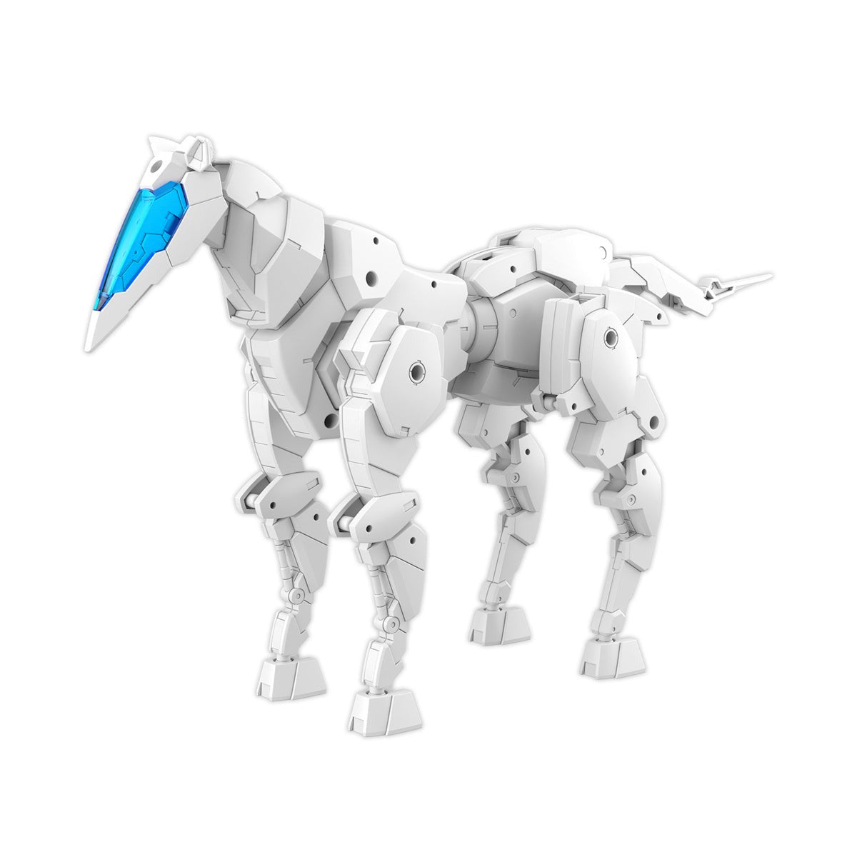 Bandai 30 Minutes Missions 30MM EV-17 Extended Armament Vehicle Horse Mecha Model Kit (White) - Fast Assembly Mecha for Collectors & Tabletop Gaming