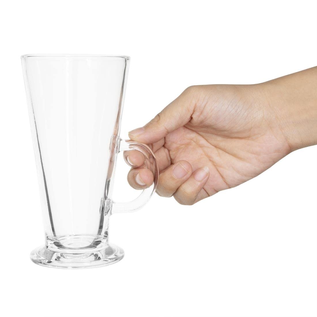 12-Piece 285ml (10oz) Latte Glasses Set - Durable Toughened Glass Tumblers 150x80mm for Coffee, Tea, Milk - Perfect for Restaurants, Cafes & Home Use