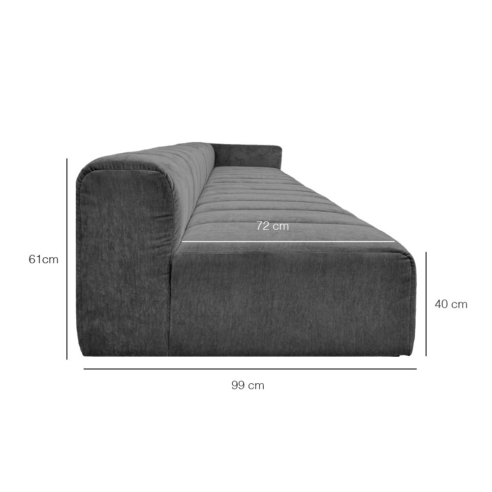Luxury Marlon Velvet Chaise Sectional Sofa - Modern Upholstered Living Room Furniture for Small Spaces | Perfect for Apartments, Lofts & Home Theater Seating