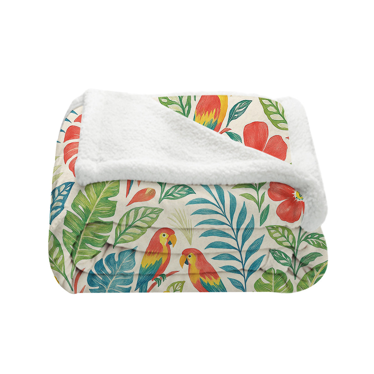 Classic Tropical Bedspread Blanket - Lightweight Summer Throw for Beach, Pool & Outdoor Use - Breathable Cotton Bed Cover for Hot Weather