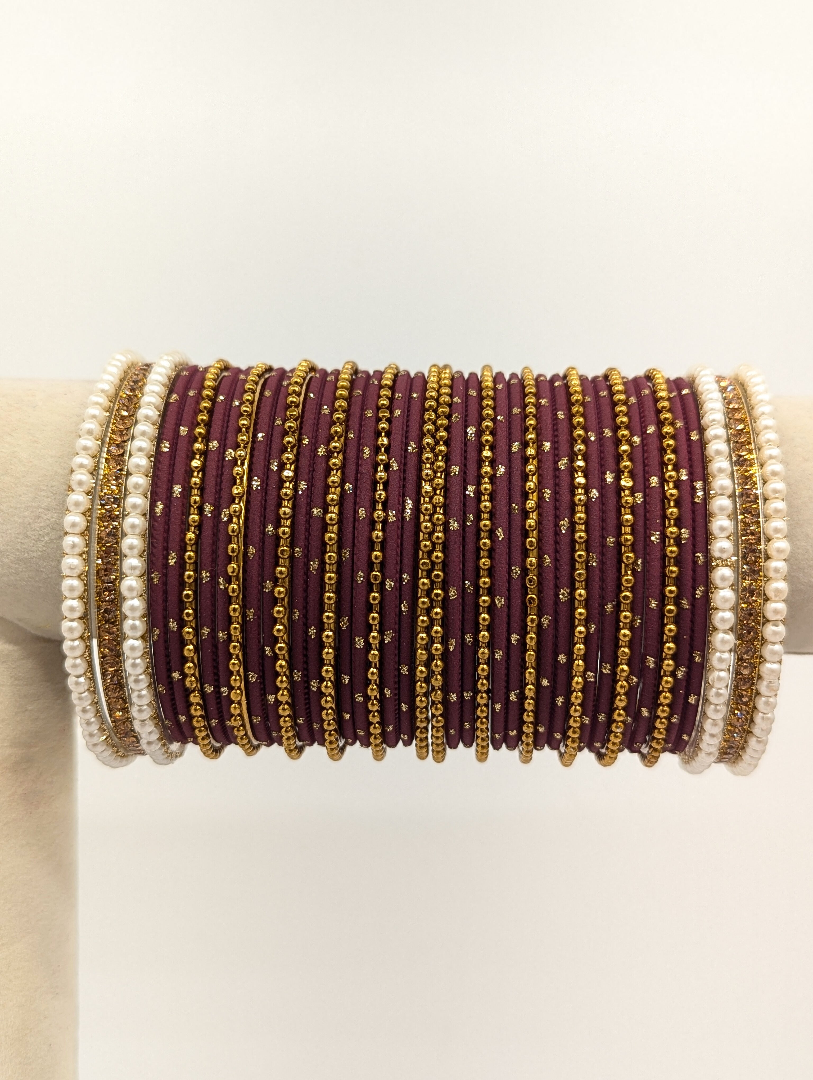 Pragya Stone Bangles - Handmade Gemstone Bracelet Set for Women | Perfect for Yoga, Meditation & Boho Fashion Accessories
