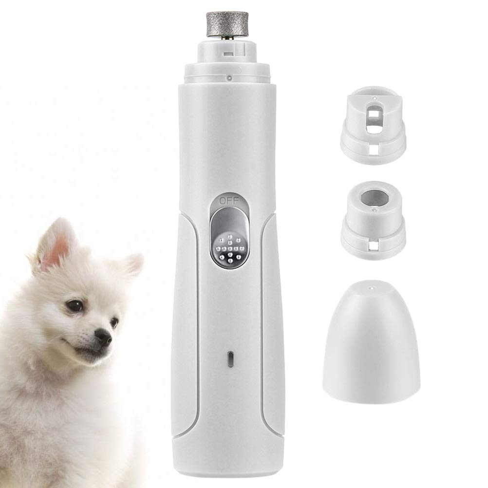 TEHAUX Electric Nail Grinder for Dogs & Cats - Painless Pet Nail Clipper with 2 Speed Settings, Quiet Paws Grooming Tool for Safe Trimming - Perfect for Puppies, Kittens & Small Animals at Home Grooming