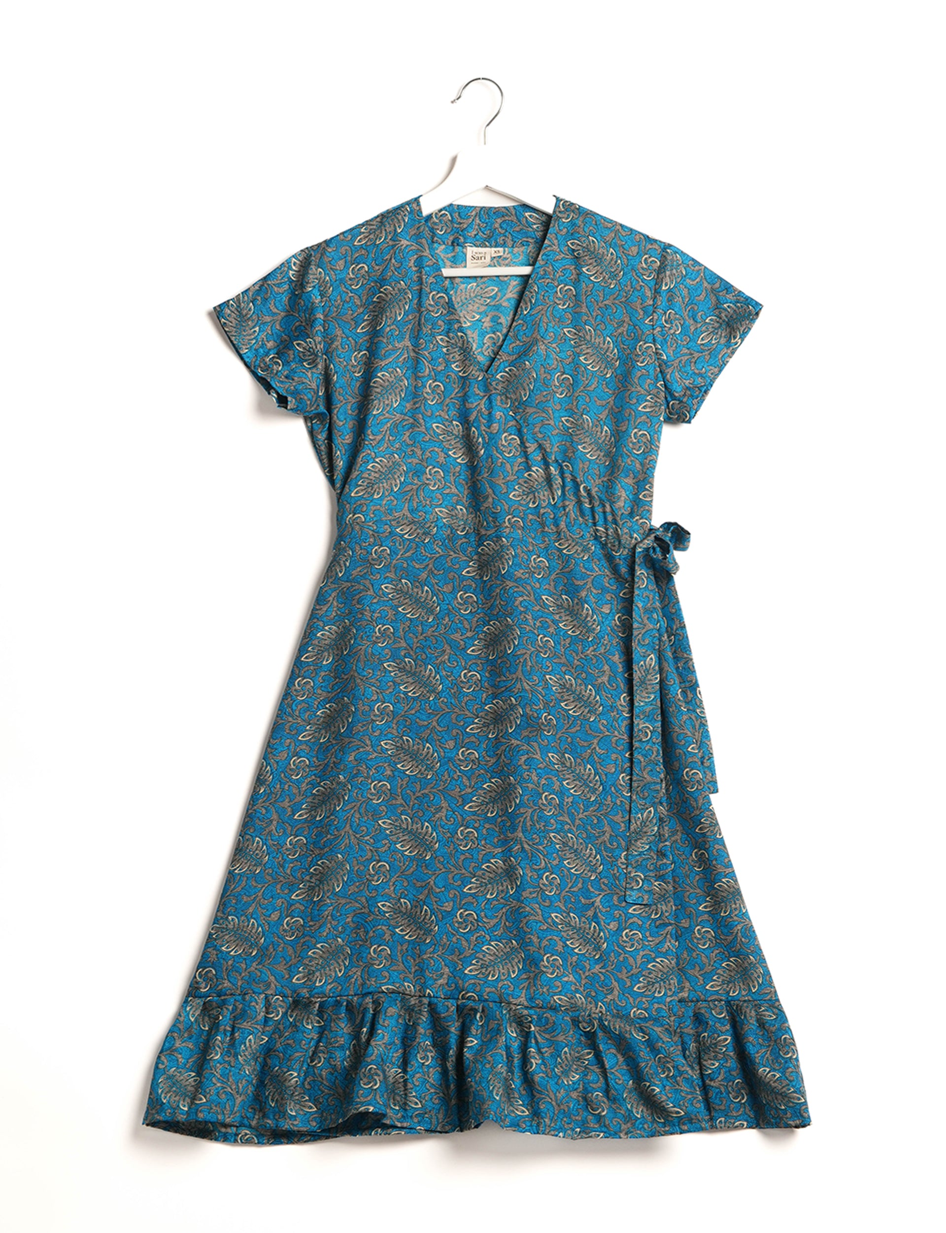 Elegant Midi Wrap Dress for Women - Flattering A-Line Fit, V-Neck & Belted Waist - Perfect for Office, Date Night & Special Occasions