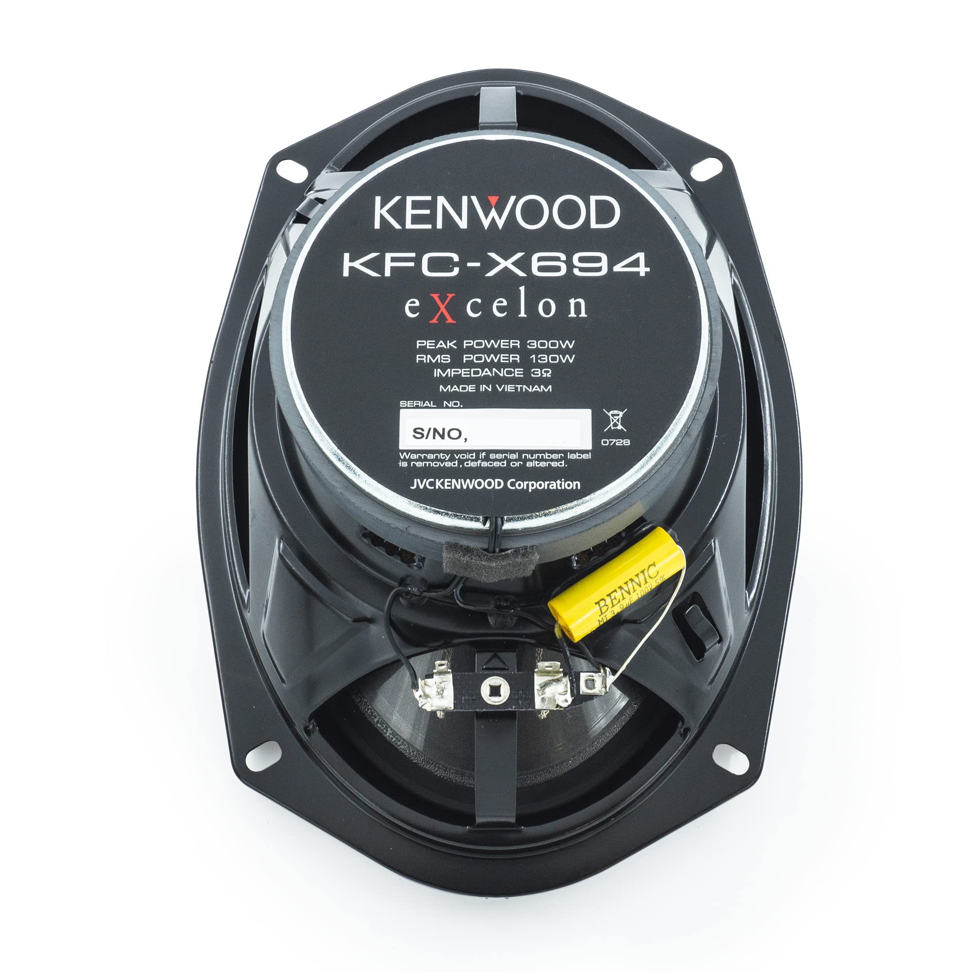 KENWOOD Excelon KFC-X694 6x9-Inch 2-Way Car Speakers - 300W Peak Power, Full Range, Shallow Mount for OEM Replacement, Ideal for Sedans, SUVs, and Trucks