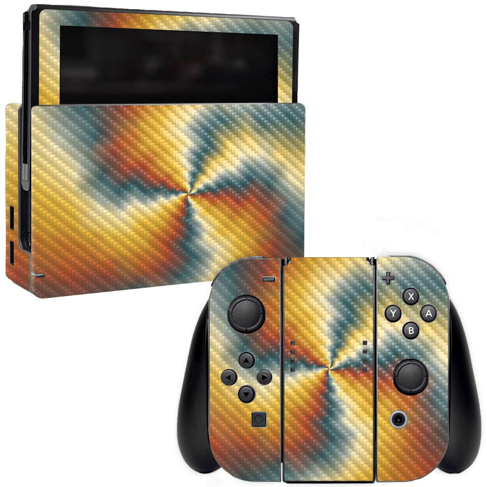 Premium Carbon Fiber Skin for Nintendo Switch - Eye of The Storm Design | Protective & Durable Textured Cover | Easy to Apply & Remove | Made in USA | Perfect for Gaming, Travel & Customization