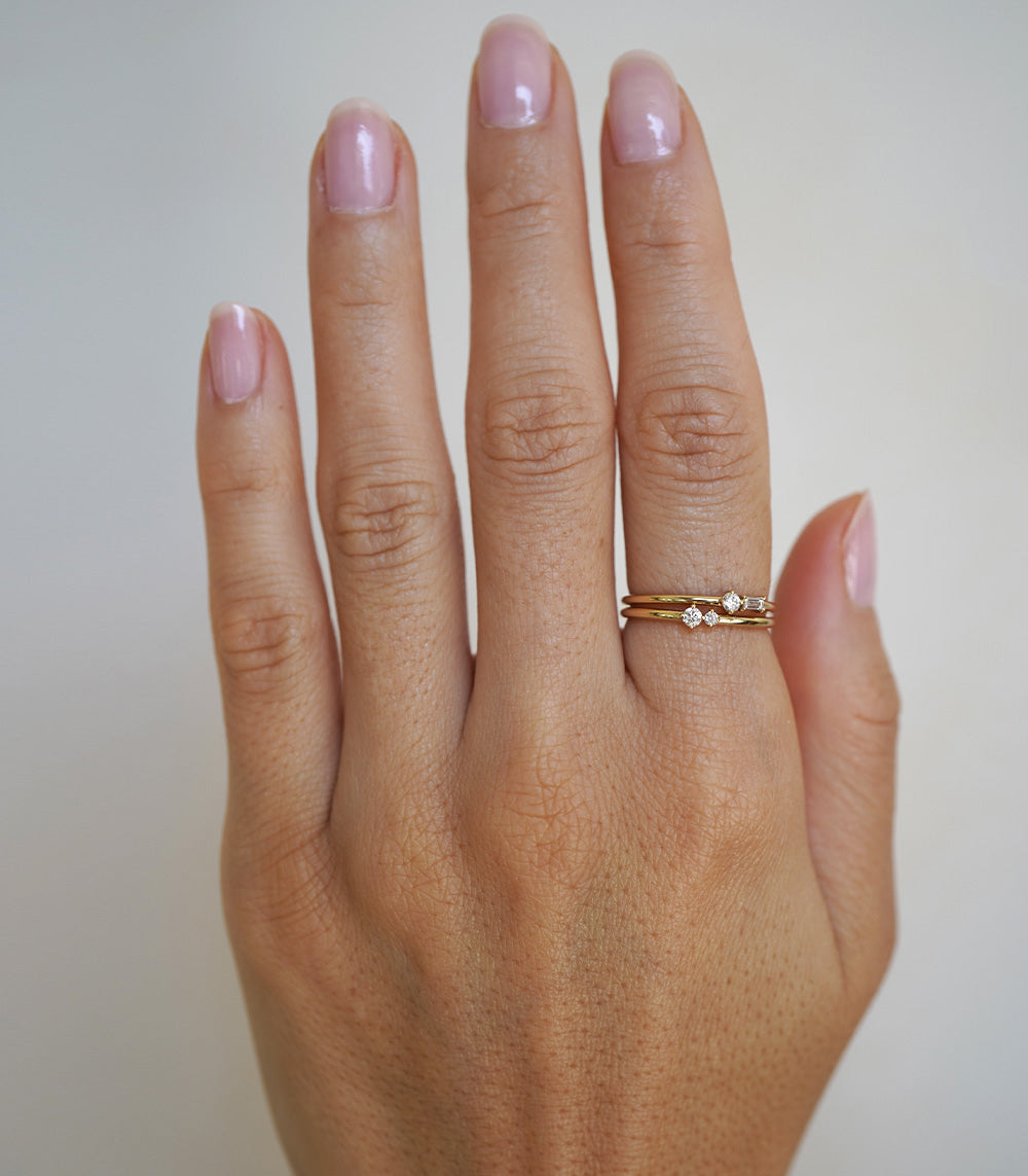 14K Gold Wedding Band Ring for Women with Mixed Diamonds - Elegant Bridal Jewelry for Engagement, Anniversary & Special Occasions