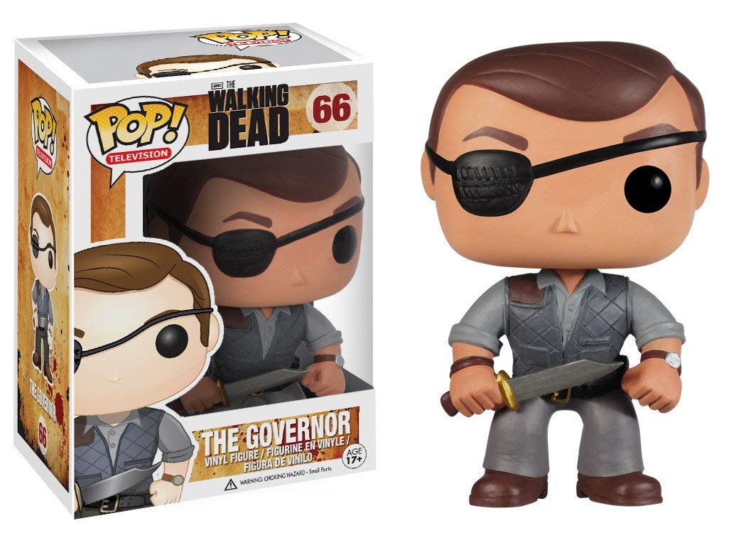 The Walking Dead Governor Funko Pop! Vinyl Figure with Pop Protector Case - Collectible TV Show Action Figure for Display & Protection - Perfect for Fans, Collectors & Home Office Decor