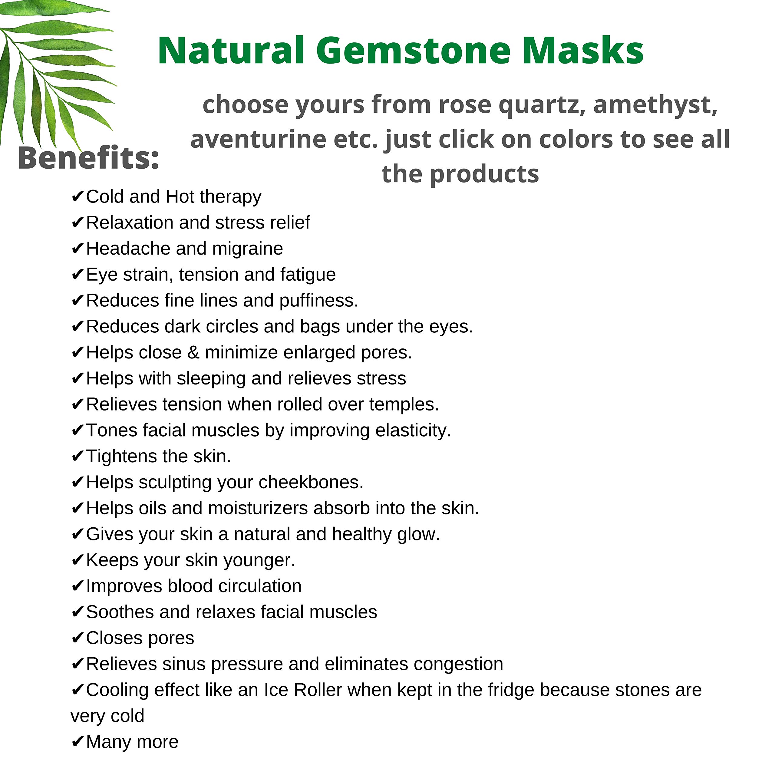 AMETHYST Face Mask for Spa & Relaxation - Large Size Crystal Therapy Mask for Women, Promotes Balance & Harmony - Perfect for Self-Care, Meditation, and Stress Relief