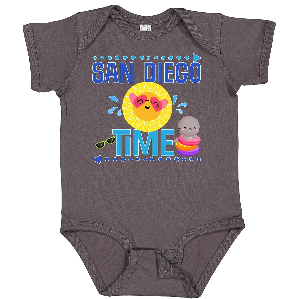 Inktastic San Diego Vacation Cute Beach Baby Bodysuit - Soft Cotton Infant Onesie for Boys & Girls - Perfect for Beach Trips, Family Photos & Summer Outfits