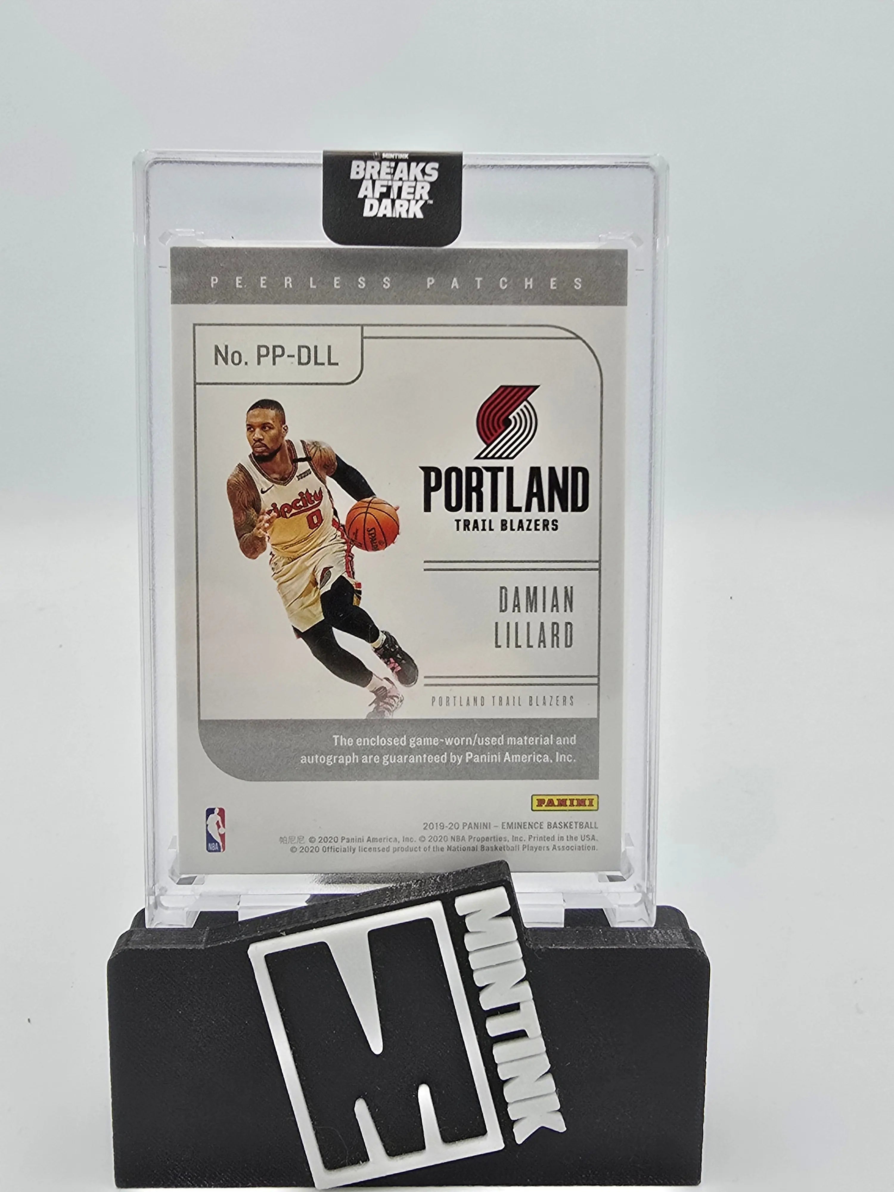 2019-20 Panini Eminence Basketball Damian Lillard Peerless Patch Auto /10 - Rare NBA Collectible for Sports Memorabilia Fans & Card Collectors - Perfect for Display, Investment or Gifting