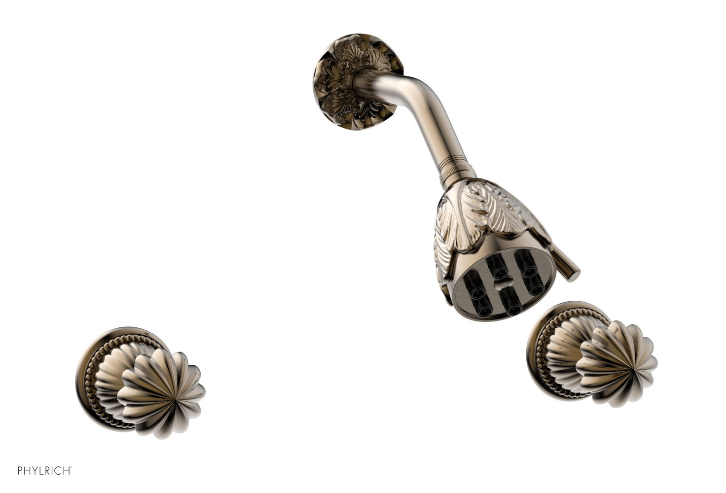 GEORGIAN & BARCELONA Two Handle Shower Set K3361 - Chrome Bathroom Faucet with Cross Handles for Modern & Traditional Home Decor - Perfect for Master Bath, Guest Bath, and Spa-Like Showers
