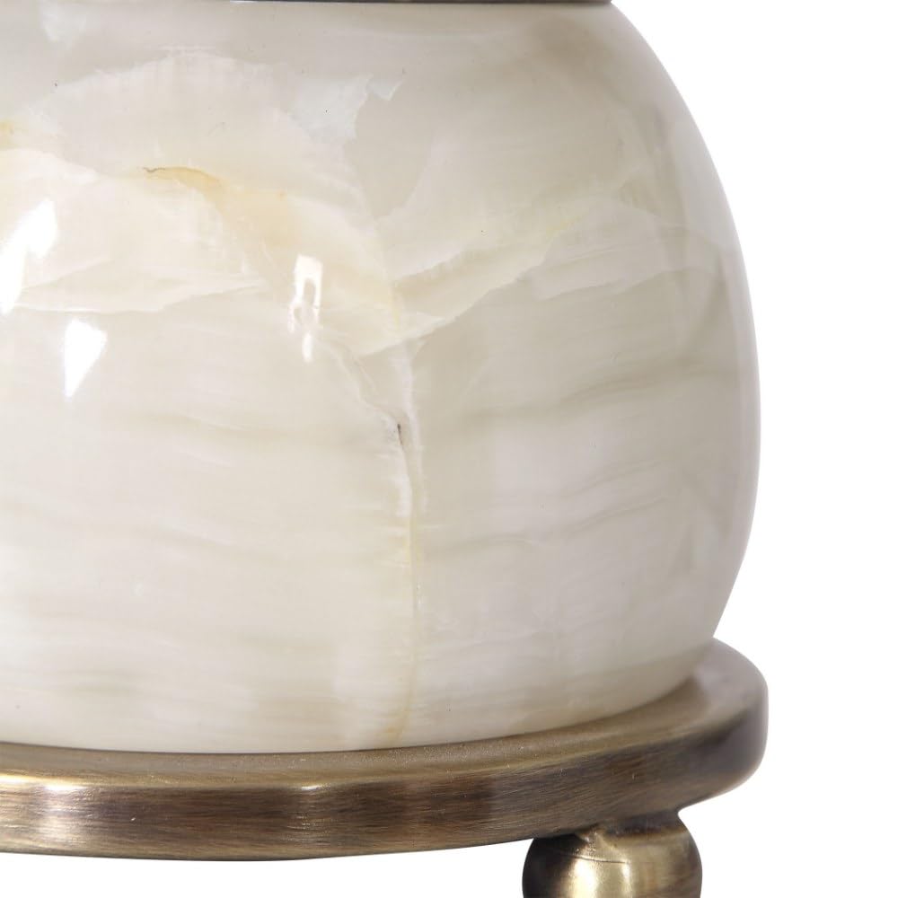 Contemporary Natania Plated Brass 1-Light Buffet Lamp - Elegant Dining Room & Entryway Lighting (208-Bel-3315171) - Perfect for Sideboards, Console Tables & Home Decor