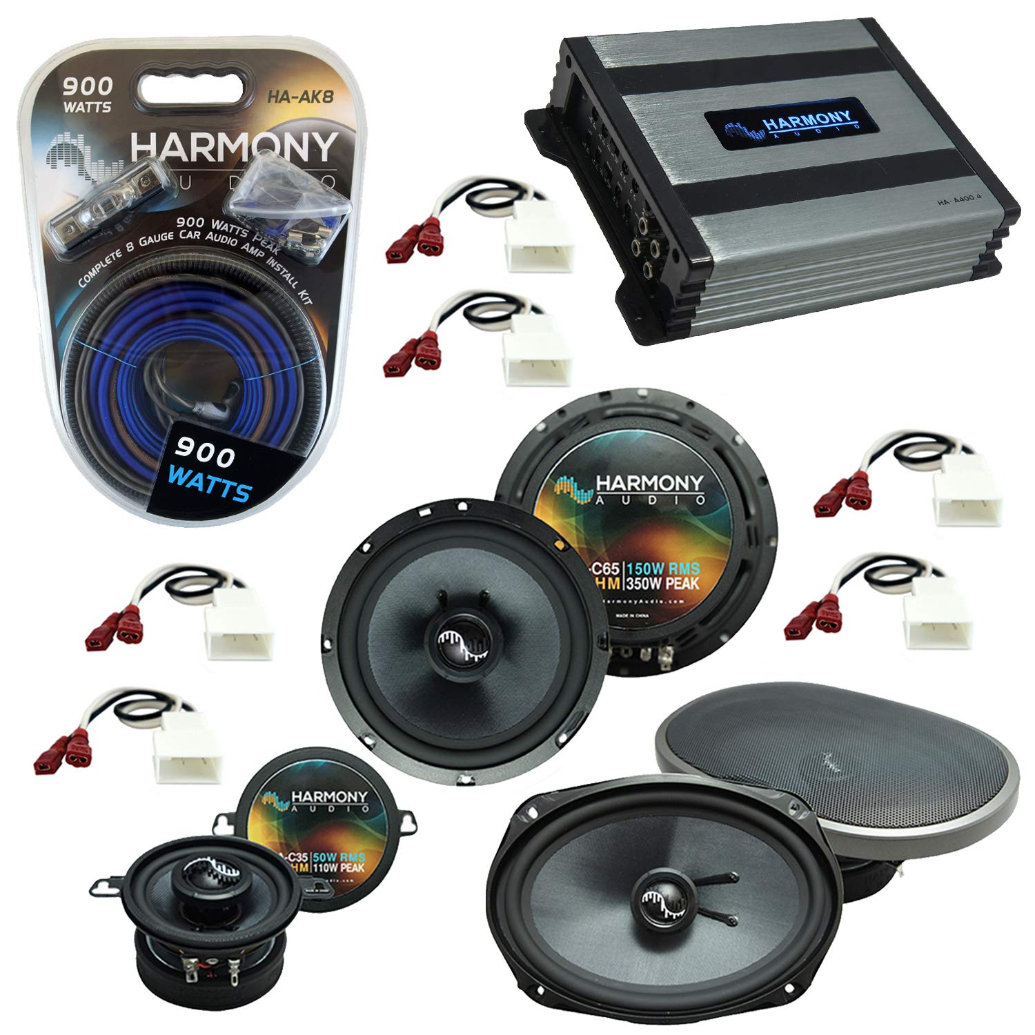 2005-2015 Toyota Tacoma Premium Factory Replacement Speakers - Harmony Audio HA-A400.4 Bundle | Car Audio Upgrade for Enhanced Sound Quality & Road Trip Enjoyment