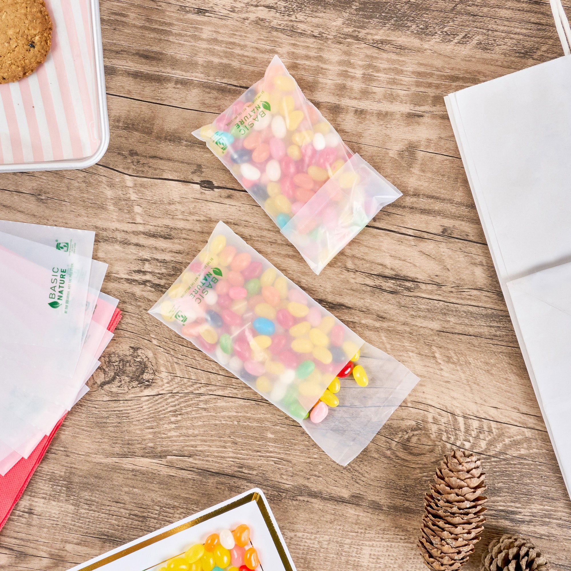 Eco-Friendly Translucent PLA/PBAT Compostable Self-Sealing Lip & Tape Bags - 5
