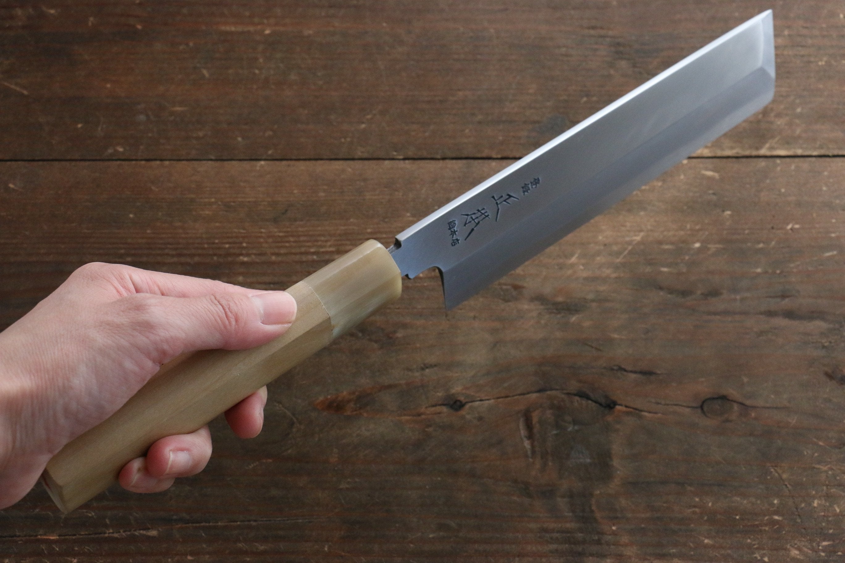Masamoto Hongasumi White Steel No.2 Kakugata Usuba 180mm Japanese Chef Knife with Magnolia Handle - Perfect for Sushi, Vegetables & Precision Cutting