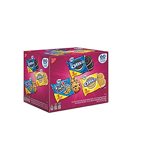 Nabisco Sweet Treats Variety Pack Cookies - 60 Count Box (2 x 14.6 oz) | Assorted Cookies Snack Pack for Office, School & Family Sharing | Perfect for Lunchboxes, Parties, Holiday Gifts & Birthday Celebrations | Great for Classroom Snacks, Work Breaks & Afternoon Tea Time
