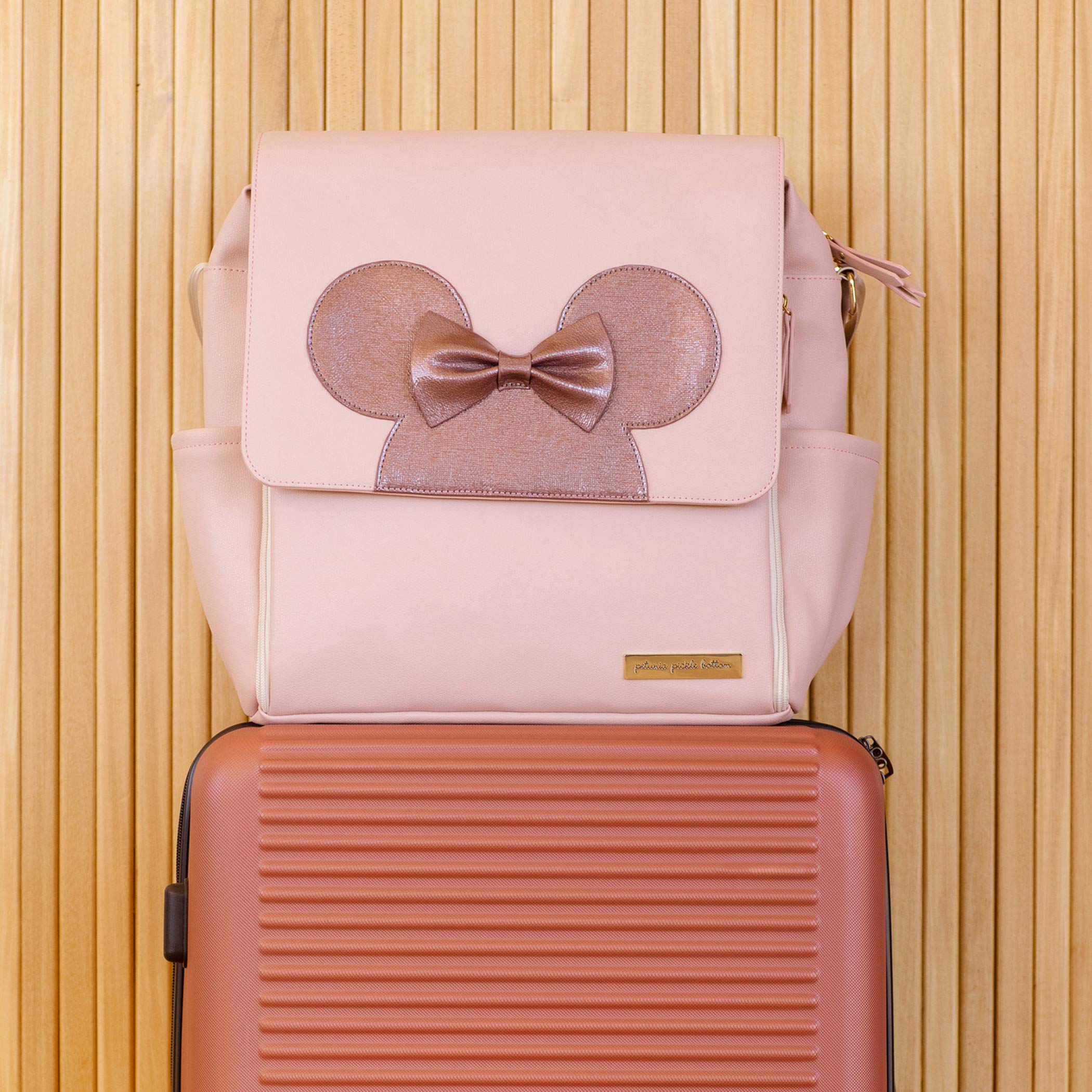 Petunia Pickle Bottom Boxy Backpack for Women - Stylish Pink Diaper Bag, Travel Backpack & Everyday Purse - Perfect for Moms, Work Commute & Weekend Adventures