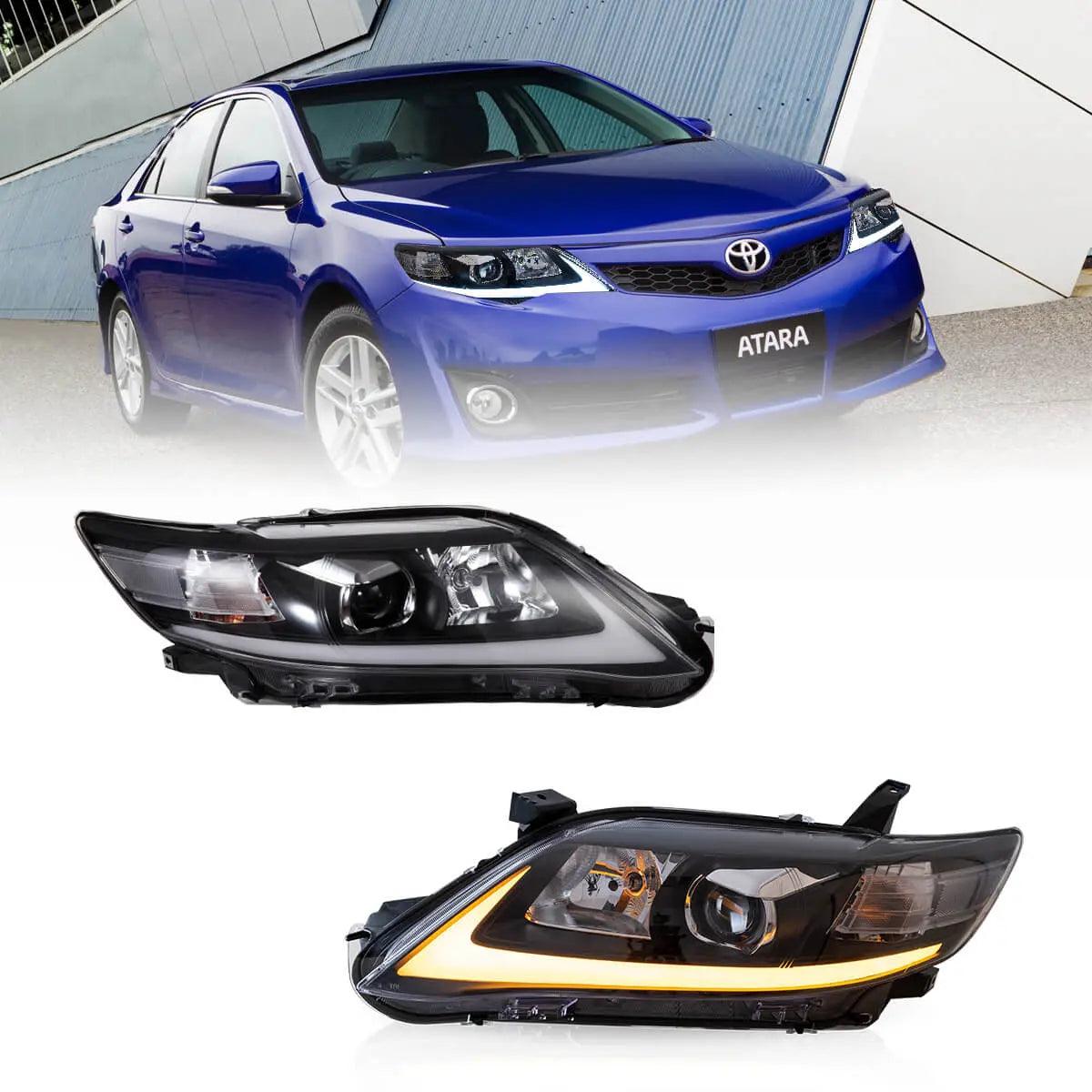 LED Headlight Assembly Projector for 2010-2011 Toyota Camry 6th Gen XV40 Facelift - High Brightness Replacement Headlights for Sedan Models - Perfect for Night Driving & Enhanced Visibility