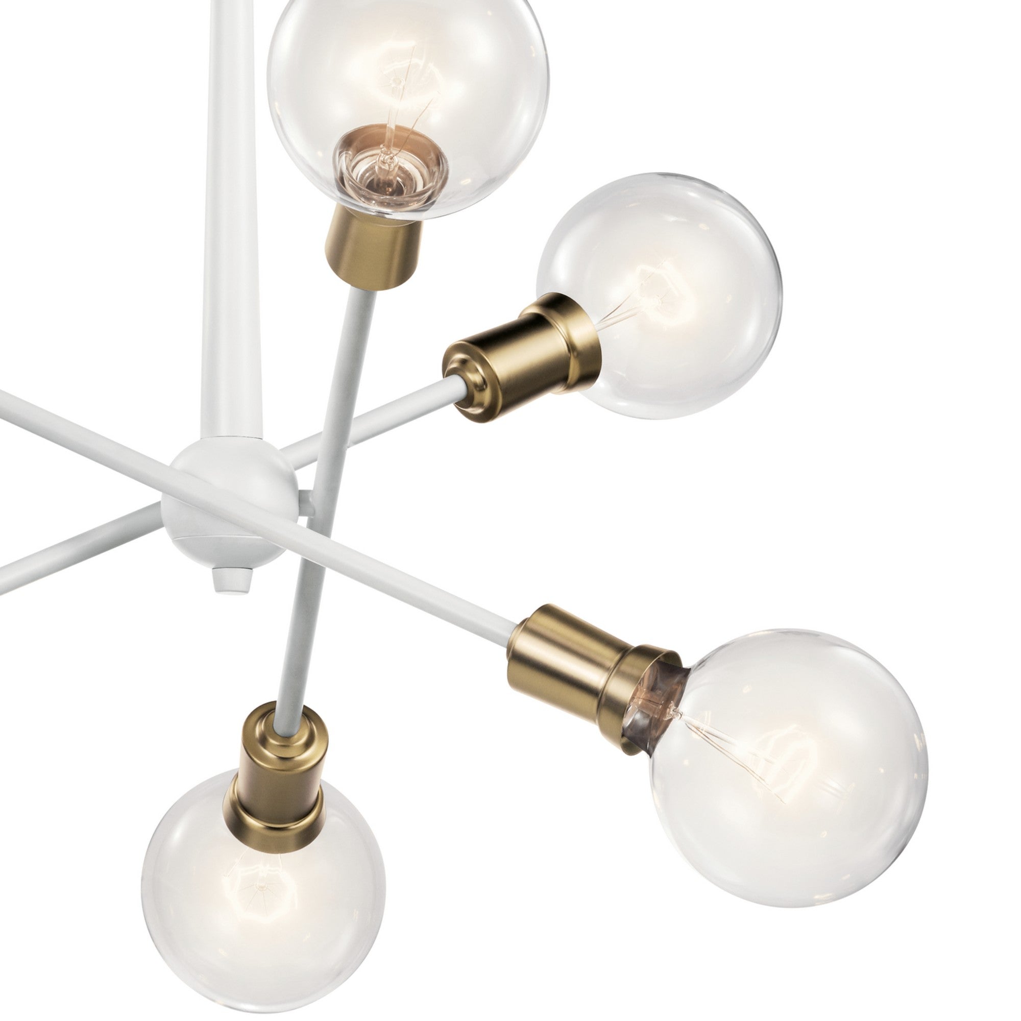20-Inch 6-Light White Chandelier by Armstrong – Elegant Ceiling Lighting for Dining Room, Bedroom, or Entryway