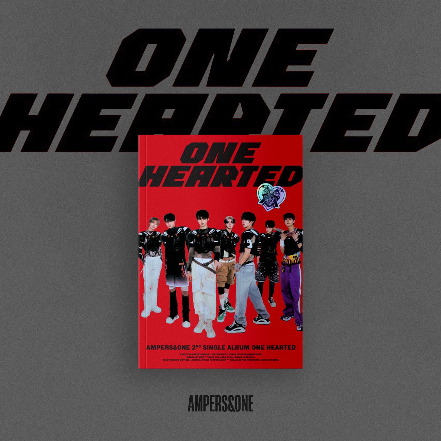 AMPERS&ONE 2nd Single Album 'ONE HEARTED' - Kpop Music CD with Photobook & Poster - Perfect for Kpop Fans and Collectors - Great for Birthday Gifts and Fan Meetings