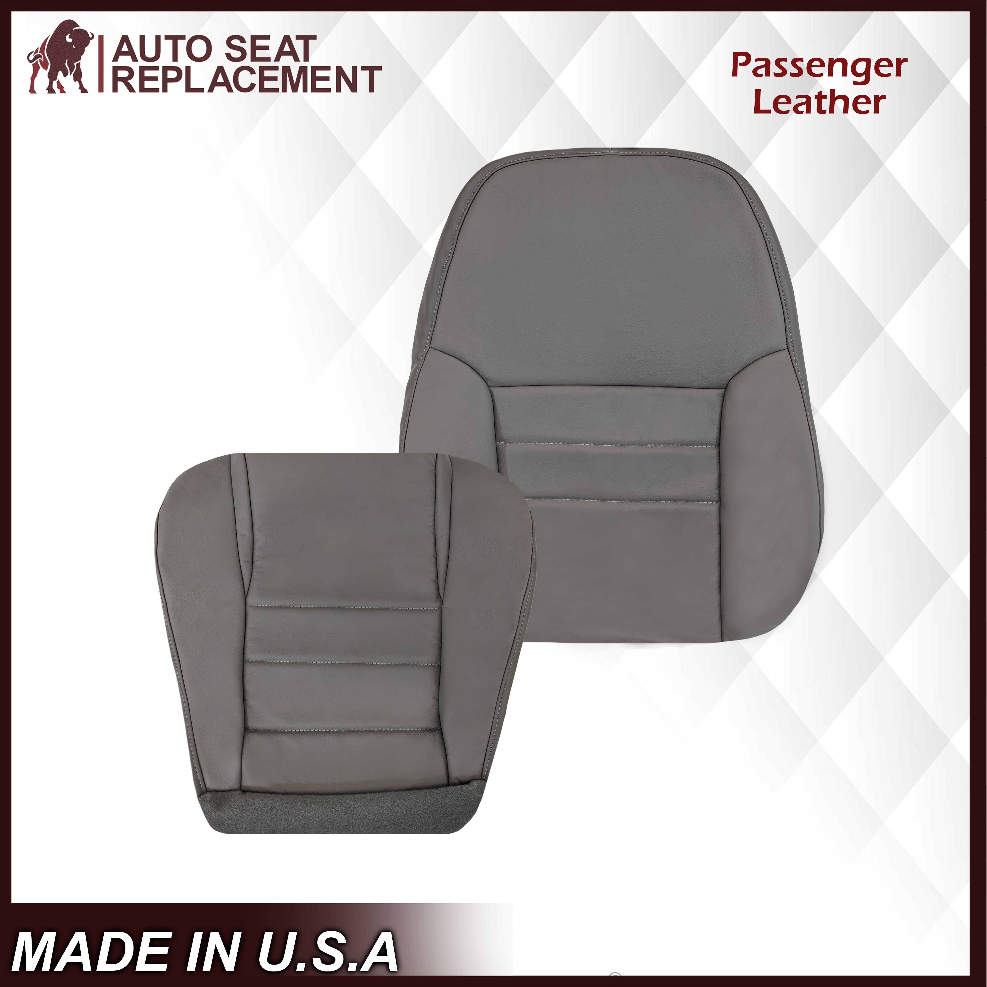 1994-1998 Ford Mustang Replacement Seat Covers - Premium Gray Custom Fit Seat Covers for Classic Mustangs | Perfect for Car Restoration & Daily Driving Comfort