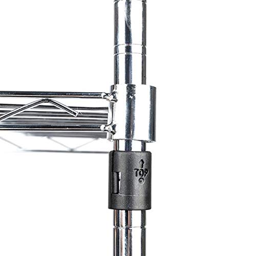 Custom Closet Organizer Shelves System Kit - Expandable Metal Clothes Storage Rack for Wardrobe & Walk-in Closet Organization - Perfect for Bedroom, Dorm, and Apartment Storage Solutions