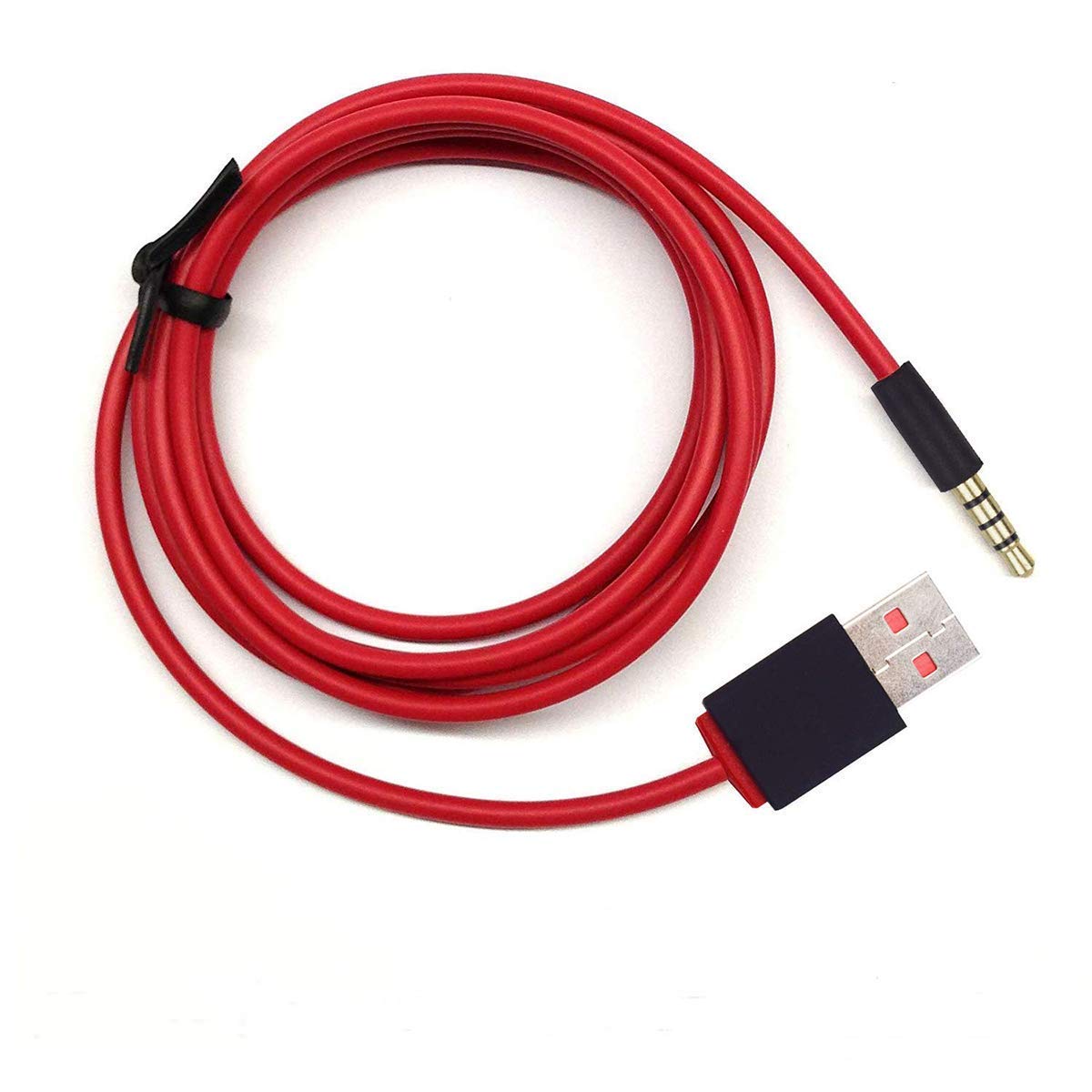 Replacement 3.5mm USB Charger Cable for Beats by Dre Studio & Solo Wireless Headphones - Power Supply Cord (Red) | Perfect for Travel, Workouts & Home Use
