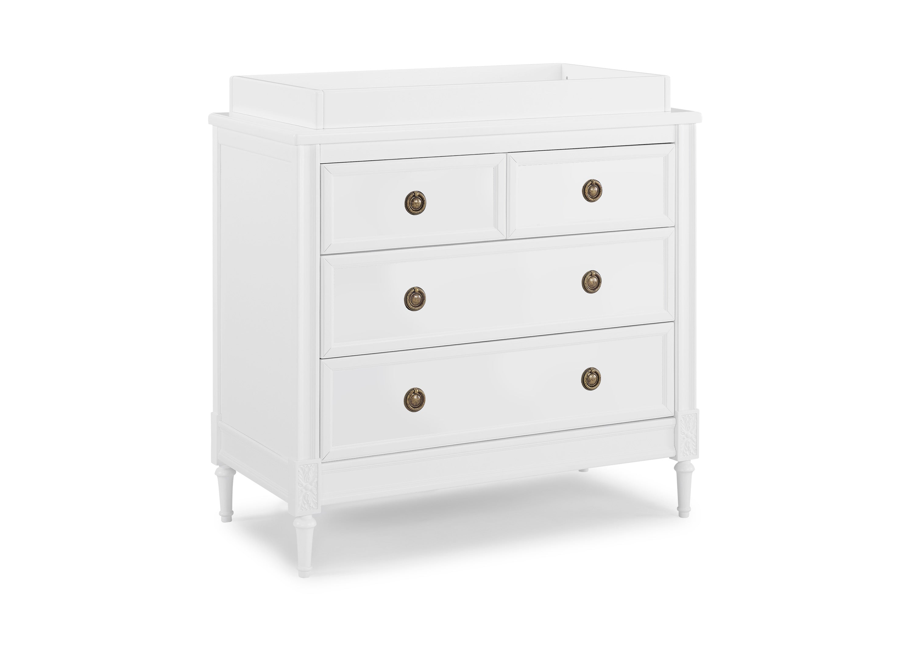 Heritage 4-Drawer Baby Dresser with Changing Table Top & Safety Interlocking Drawers - Perfect for Nursery Organization and Infant Care