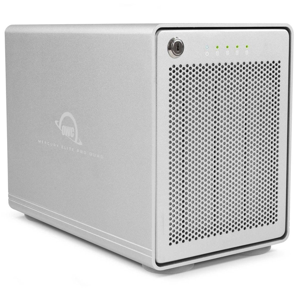 80TB OWC Mercury Elite Pro Quad RAID 5 External Hard Drive - 4-Bay HDD Storage Solution for Mac & PC - Perfect for Video Editing, Data Backup & Media Storage