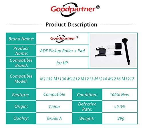 HP LaserJet M1132 M1212 Printer Spare Parts - 10SET CB780-60032 ADF Pick Up Arm & Separation Pad Friction Kit for M1136 M1213 M1214 M1216 M1217 | Office & Home Printing Replacement Accessories