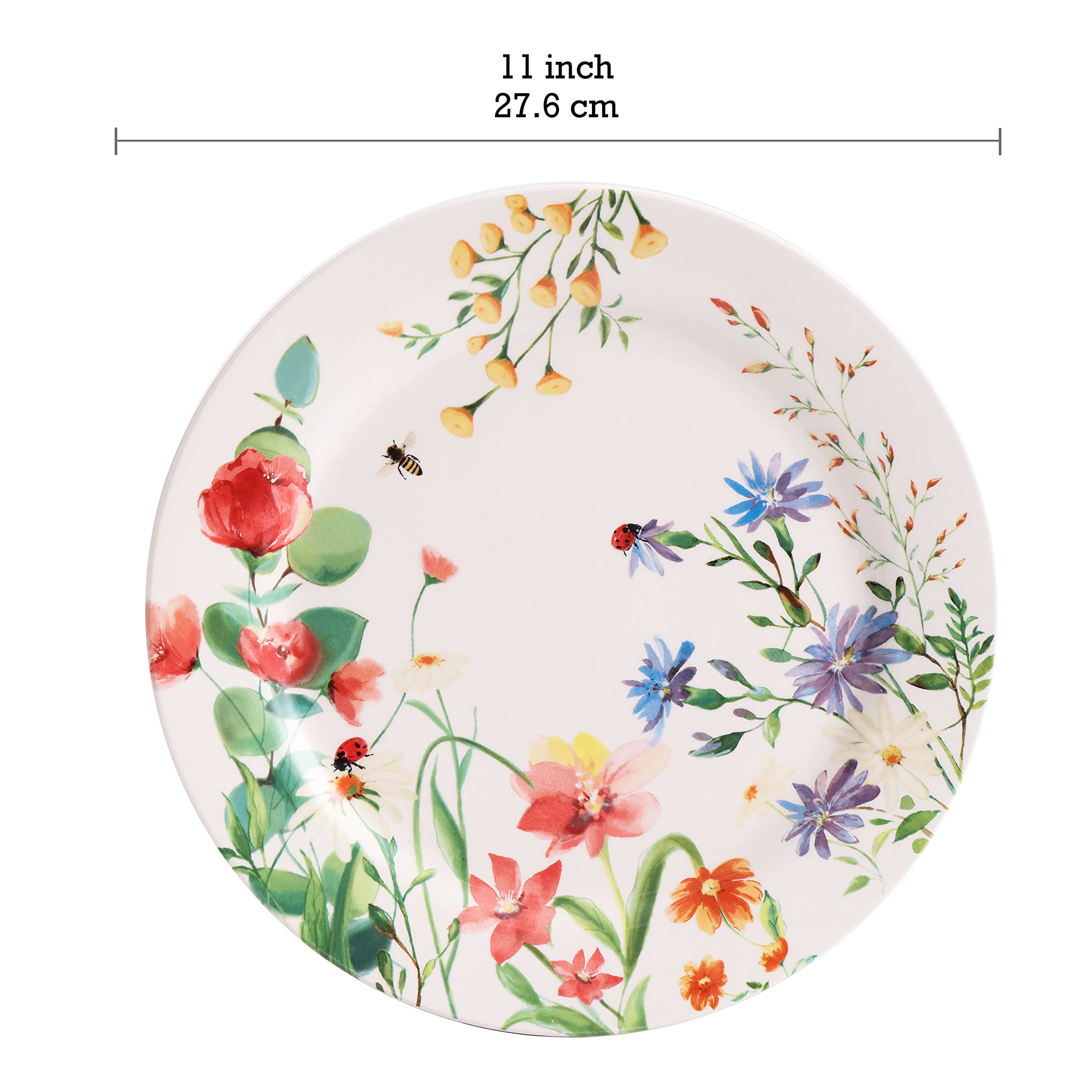 Provence Style 16-Piece Ceramic Dinnerware Set for 4 - Includes 11