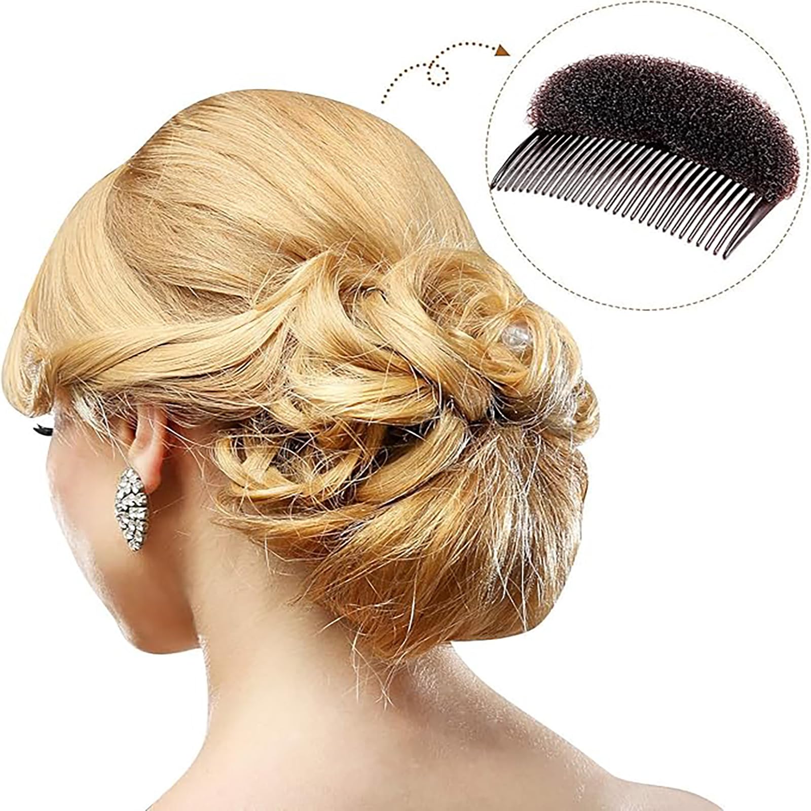 10-Piece Hair Volumizing Accessories Set for Women - Braiding Tools, Bump It Base & Volumizing Hair Comb (Black & Brown) | Perfect for Styling, Cosplay & Everyday Hair Volume Boost