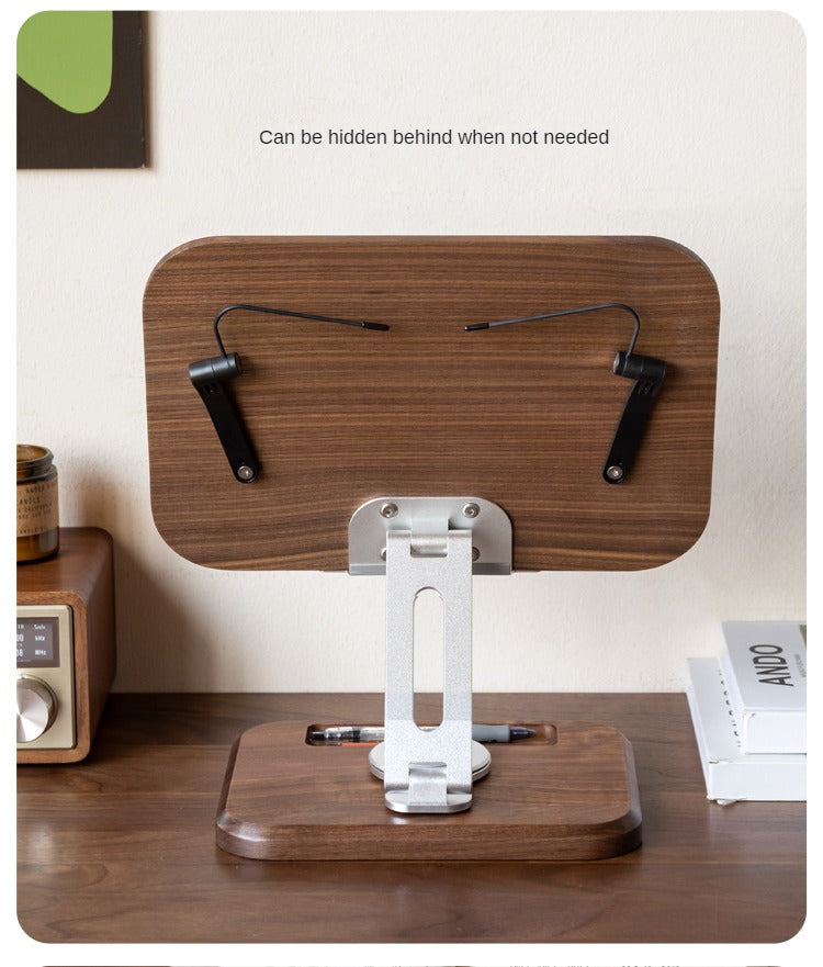 Premium Solid Wood Laptop Stand - Adjustable Height Oak/Ash/Walnut Computer Riser for Ergonomic Office & Home Workspace (Desk Organization, Standing Desk Converter)