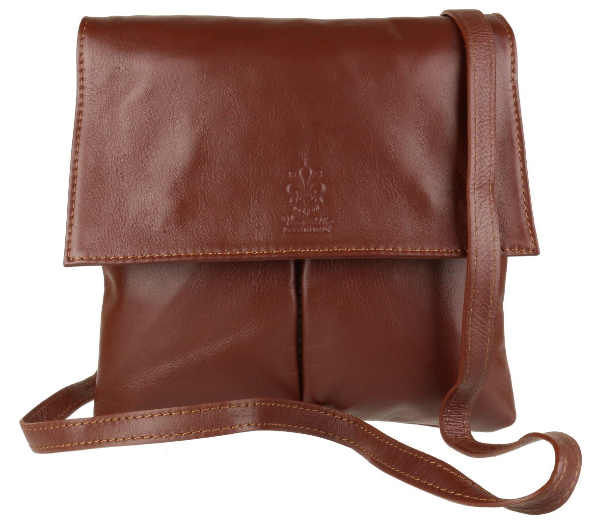 Stylish Italian Genuine Leather Crossbody Bag for Women with Double Pockets - Perfect for Work, Travel & Everyday Use
