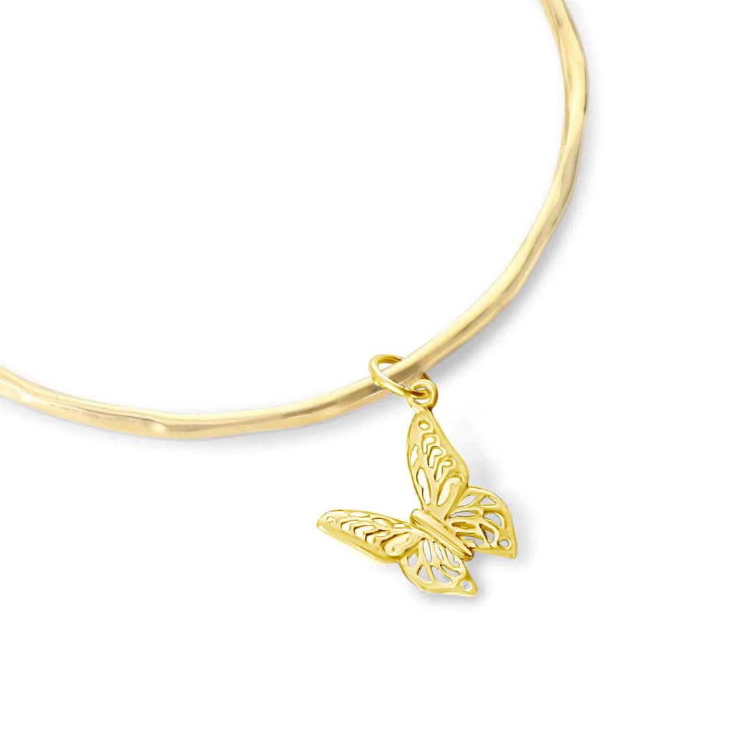 Elegant Gold Butterfly Bangle Bracelet for Women - Perfect for Parties, Weddings & Everyday Wear