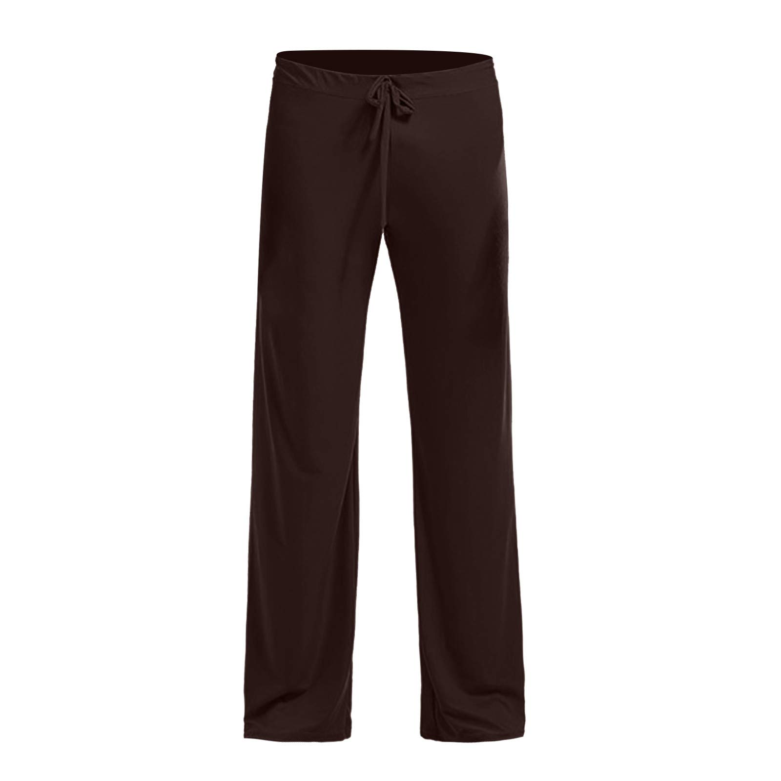 Men's Silk Yoga Pants - Breathable Ice Silk Straight Leg Lounge Pants for Tall Men | Perfect for Yoga, Home Wear & Casual Dressing