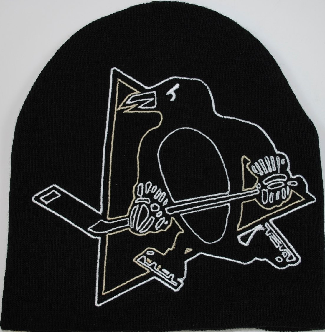 NHL Hockey Winter Skull Cap - Cuffless Knit Beanie Toque Hat for Men & Women - Warm Winter Hat for Outdoor Sports, Skiing, Snowboarding & Casual Wear