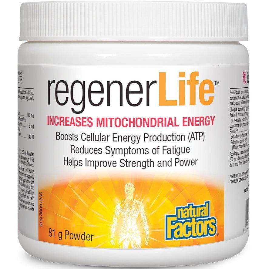 Natural Factors RegenerLife Collagen Peptides Powder 81g - Supports Skin, Hair & Joint Health | Perfect for Smoothies, Coffee & Baking
