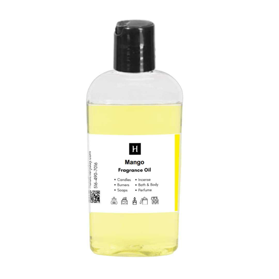 Halal Everyday Fragrance Oil - 100% Pure for Soap Making, Candle Crafting, Body Perfume & DIY Projects - Mango Scent (4 oz) - Perfect for Aromatherapy, Home Scenting & Gift Making